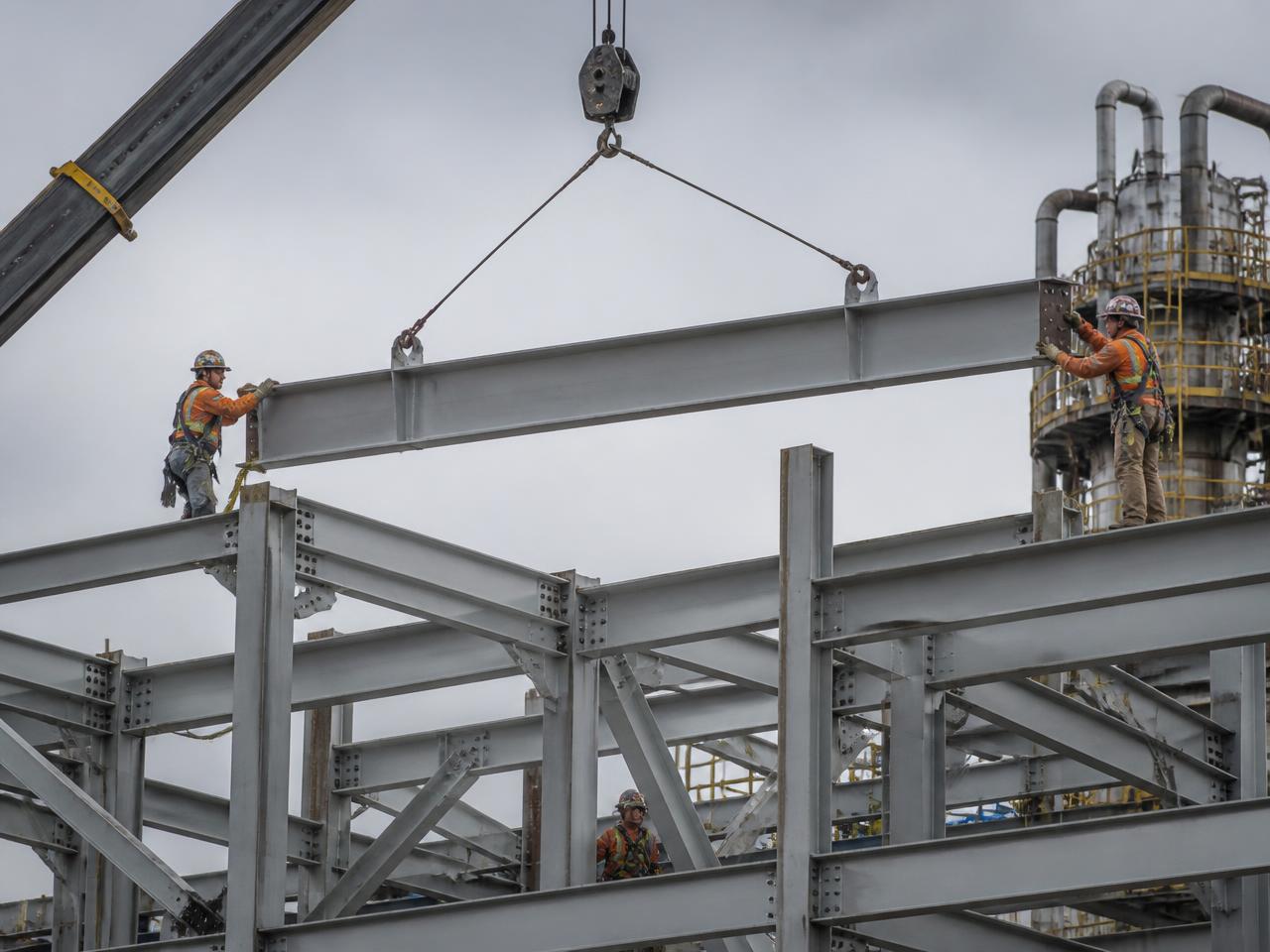 Erection Works carried out on an industrial site